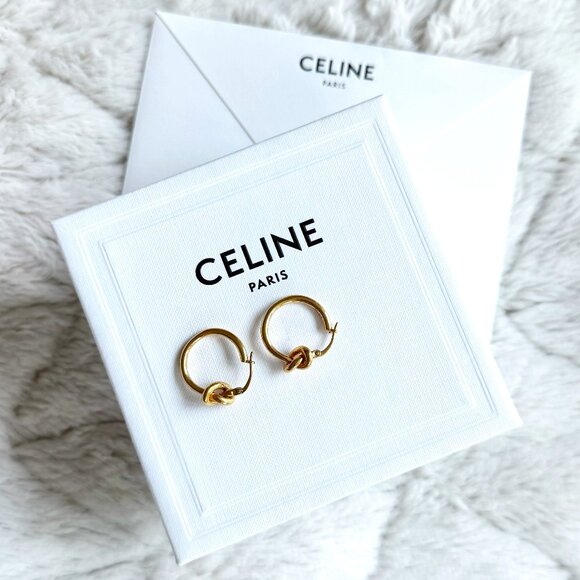 Celine Jewelry - Celine Gold Knot Earrings